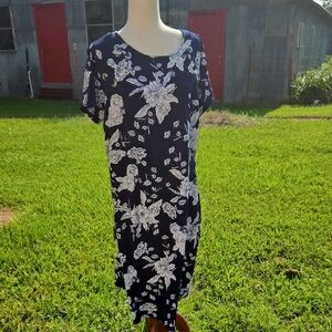 MSK Floral Navy Dress